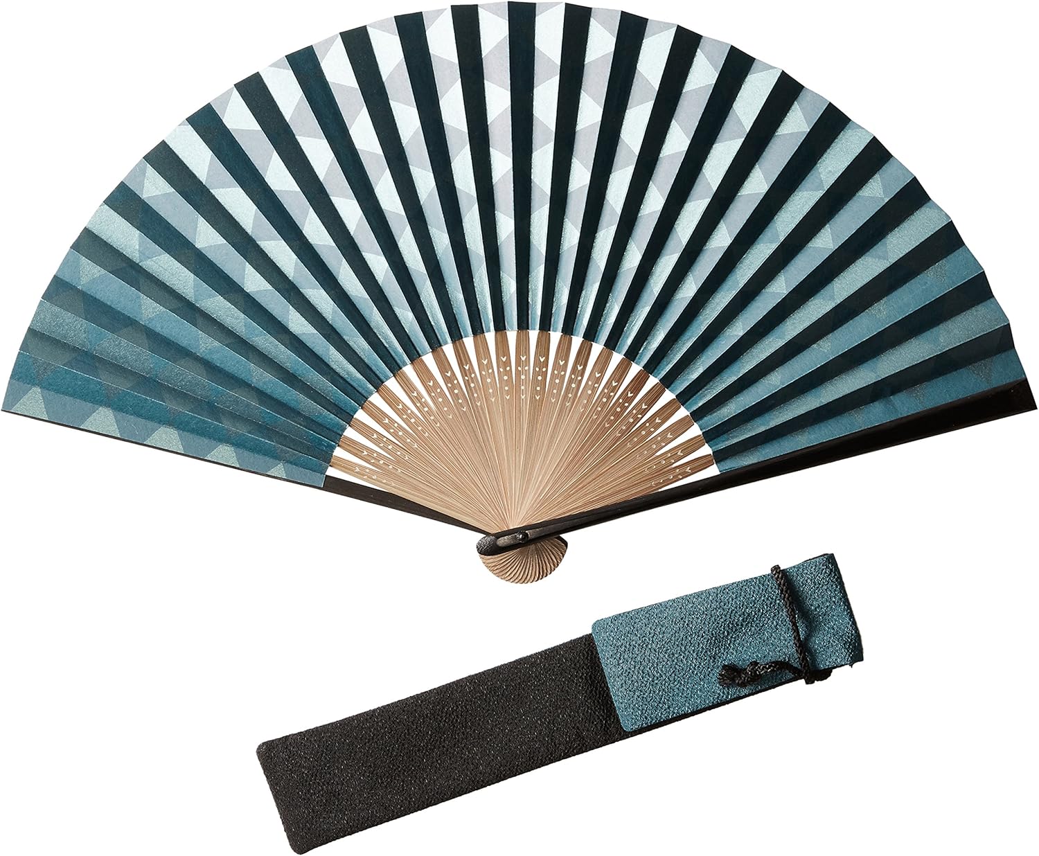 hakuchikudo(hakuchikudo) 市松现代扇子套装 (共2种)